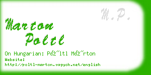 marton poltl business card